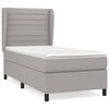 vidaXL Cama com molas/colch&atilde;o 80x200 cm tecido cinza-claro