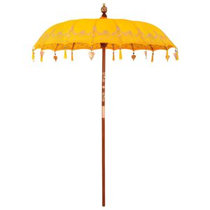 vidaXL Parasol Balin&ecirc;s Amarelo 185 x 185 x 260 cm