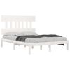 vidaXL Estrutura de cama 160x200 cm madeira maciça branco