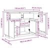 vidaXL Buffet Marrom Cera 110 x 34 x 75 cm Madeira de Pinheiro S&oacute;lida