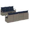 vidaXL Conjunto de Sof&aacute;s 8 unid. 7-N&uacute;mero de lugares Cinzeto vime PE