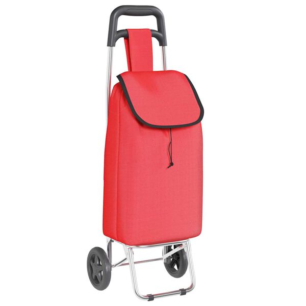 vidaXL Carrinho de Compras Vermelho 35 x 28 x 92 cm Tecido Oxford