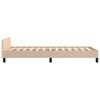 vidaXL Estrutura cama cabeceira 90x200 cm couro artificial cappuccino