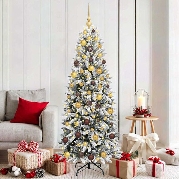 vidaXL &Aacute;rvore de Natal Artificial com 300 LEDs Branco 180 cm