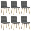 vidaXL Cadeiras de jantar 6 pcs tecido cinzento-escuro
