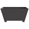 vidaXL Fire Pit Preto 80 x 80 x 40 cm A&ccedil;o