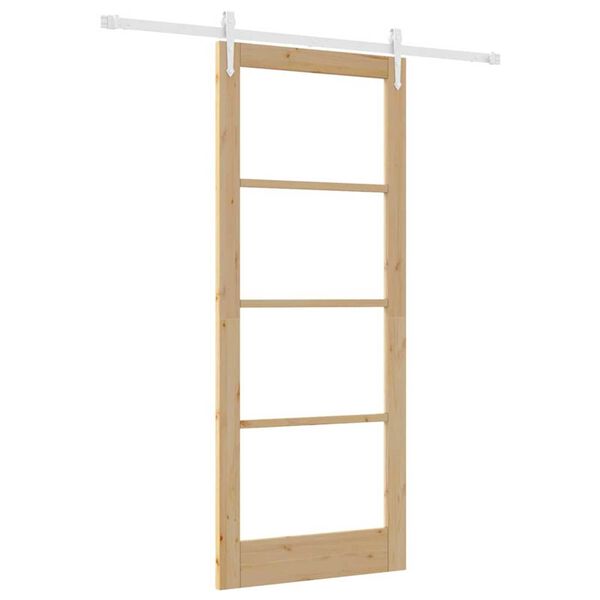 vidaXL Porta Deslizante Natural 86 x 211 cm