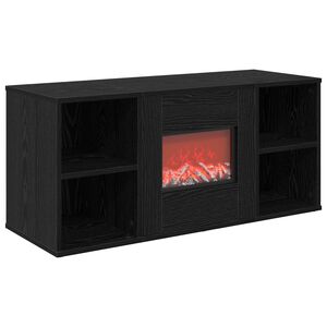 vidaXL Lareira el&eacute;trica Carvalho Preto 100 x 37 x 45,5 cm