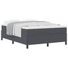 vidaXL Cama Box Cinza Escuro 140 x 200 cm Tecido de Veludo Cotele
