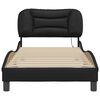 vidaXL Estrutura de cama com LED sem colch&atilde;o Hvar 90x200 cm preto
