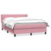 vidaXL Cama com molas/colch&atilde;o 160x220 cm veludo rosa