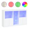 vidaXL Aparador com luzes LED 162x37x100 cm branco