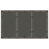 vidaXL Mesa de jardim com tampo de vidro 150x90x75 cm vime PE castanho