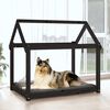 vidaXL Cama para c&atilde;es 101x70x90 cm madeira de pinho preto