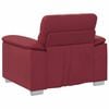 vidaXL Poltrona 100x81x84 cm couro artificial vermelho tinto