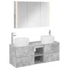 vidaXL Conjunto de M&oacute;veis para Banheiro 4 pcs Cinzento Cimento