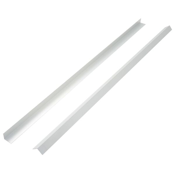 vidaXL Perfis angulares p/ pavimento em alumínio 5 pcs 170 cm prateado