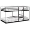 vidaXL Beliche sem colch&atilde;o 90x200 cm a&ccedil;o preto