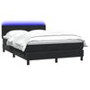 vidaXL Cama box spring c/ colch&atilde;o e LED 160x210 cm veludo preto
