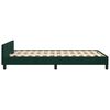 vidaXL Estrutura de cama com colch&atilde;o verde escuro 120x190 cm Veludo