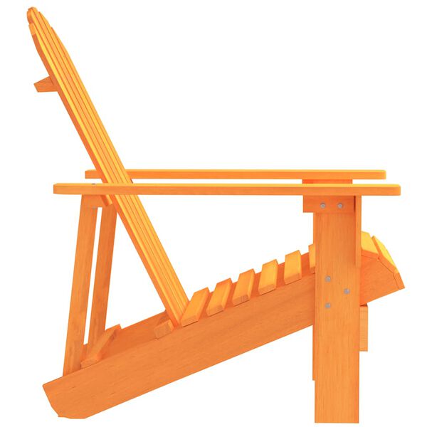 vidaXL Cadeira Adirondack para jardim abeto maci&ccedil;o laranja