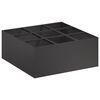 vidaXL Vaso de Jardim Preto 100 x 100 x 20 cm A&ccedil;o laminado a frio