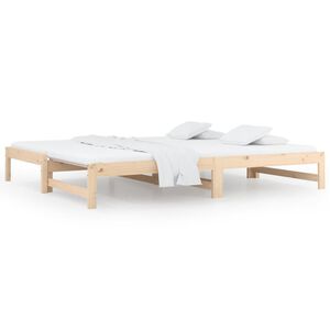 vidaXL Sof&aacute;-cama de puxar 2x(80x200) cm madeira de pinho maci&ccedil;a