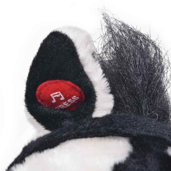 vidaXL Brinquedo de montar cavalo peluche preto e branco XXL