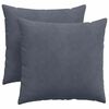 vidaXL Travesseiros de Sof&aacute; 2 pcs Cinza Escuro 45 x 45 cm