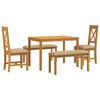 vidaXL Conjunto de sala de jantar 5 unid. Bege