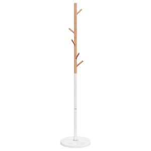 vidaXL Bengaleiro 172 cm ferro revestido a p&oacute; branco