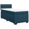 vidaXL Cama com molas/colch&atilde;o 90x200 cm veludo azul-escuro