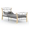 vidaXL Estrutura de cama 90x200 cm metal preto