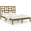 vidaXL Estrutura de cama 140x200 cm madeira maci&ccedil;a castanho-mel
