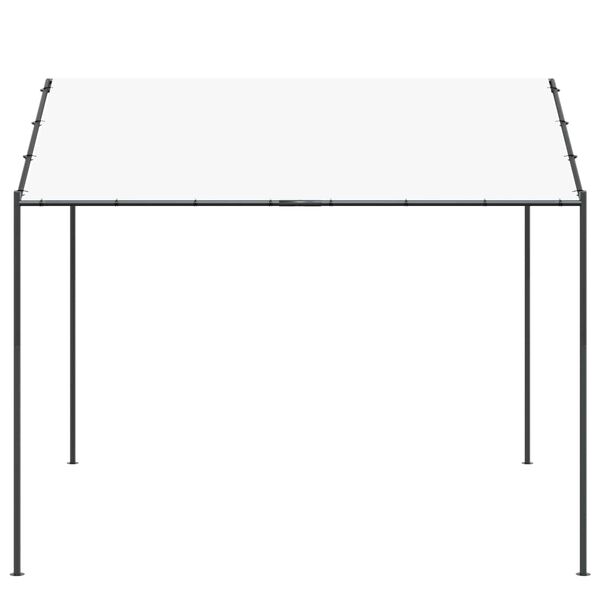 vidaXL Gazebo Branco 4 x 4 x 2,6 m A&ccedil;o e Poli&eacute;ster