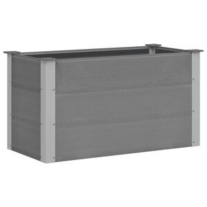 vidaXL Canteiro elevado para jardim WPC 100x50x54 cm cinzento