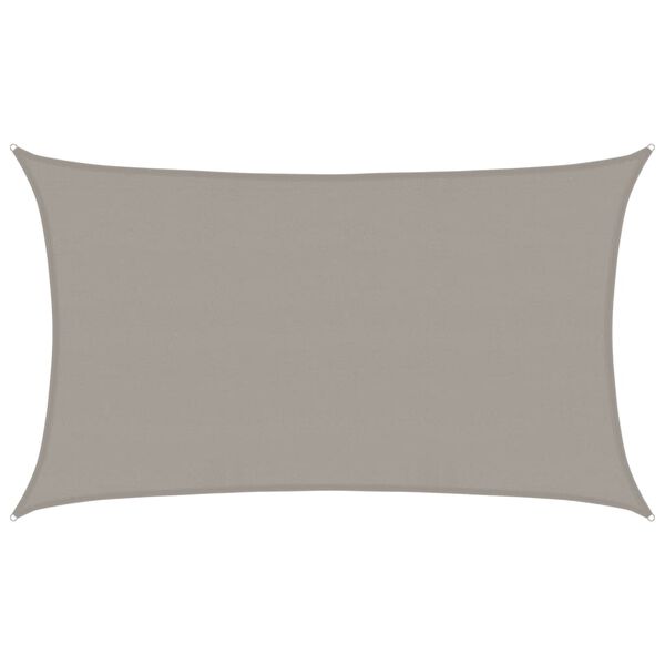 vidaXL Para-sol estilo vela retangular 160 g/m&sup2; 5x8 m PEAD cinza-claro
