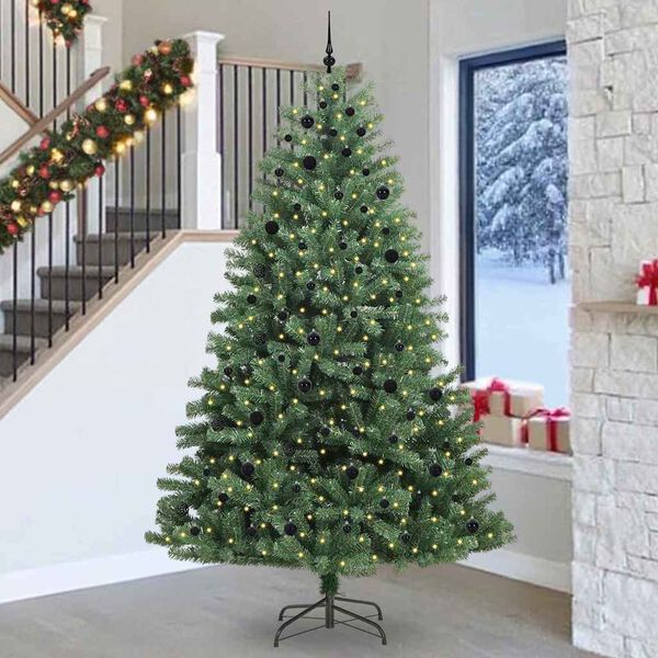 vidaXL &Aacute;rvore de Natal Articulada Artificial Verde 270 cm PVC e Metal