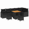 vidaXL Conjunto de Sof&aacute; de Jardim 9 unid. Preto vime PE