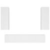 vidaXL Conjunto m&oacute;veis de TV 4 pcs madeira processada branco