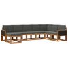 vidaXL Conjunto de Sof&aacute;s para Exterior 8 unid. Natural e Antracite