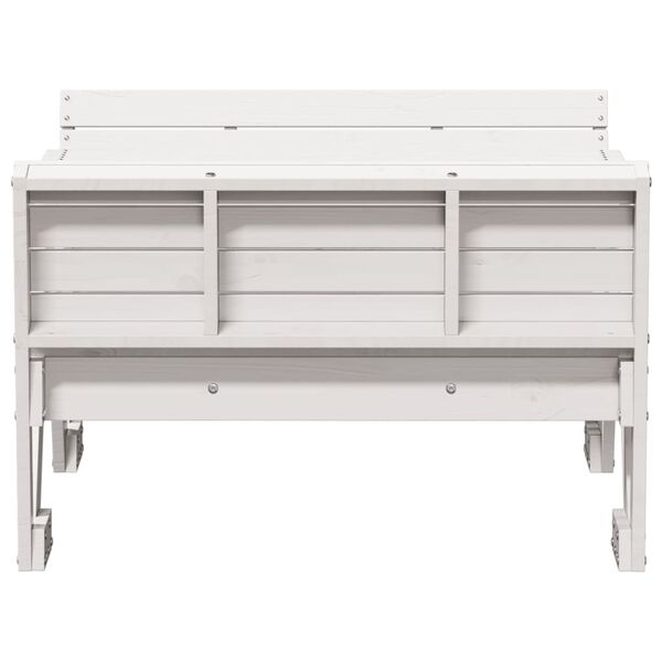 vidaXL Mesa de piquenique p/ crianças 88x122x58 cm pinho maciço branco
