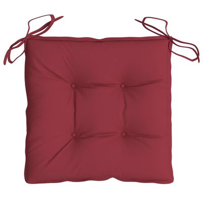 vidaXL Almofadões de cadeira 6 pcs tecido oxford vermelho tinto