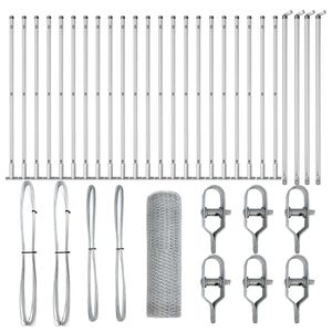 vidaXL Poste de Cerca Prateado