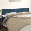 vidaXL Cabeceira de cama 2 pcs veludo 90x5x78/88 cm azul-escuro