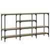 vidaXL Mesa consola 160x29x80 cm derivados de madeira carvalho sonoma