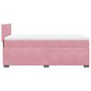 vidaXL Cama com molas/colch&atilde;o 100x200 cm veludo rosa