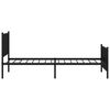 vidaXL Estrutura de cama com cabeceira e p&eacute;s 107x203 cm metal preto
