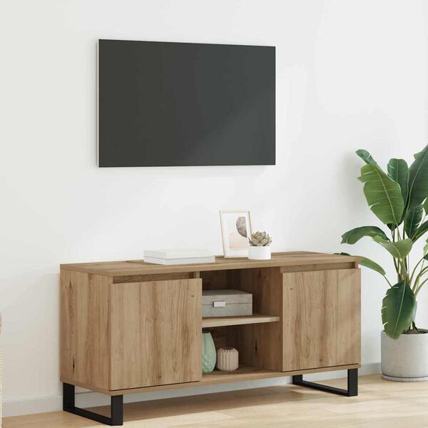 vidaXL Gabinete para TV Carvalho Artesanal 104 x 35 x 50 cm