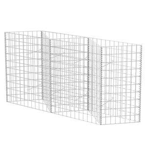 vidaXL Cesto gabi&atilde;o a&ccedil;o galvanizado 120x30x100 cm